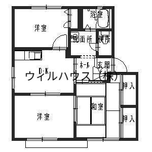 グリーンピア和泉(3DK/2階)の間取り写真
