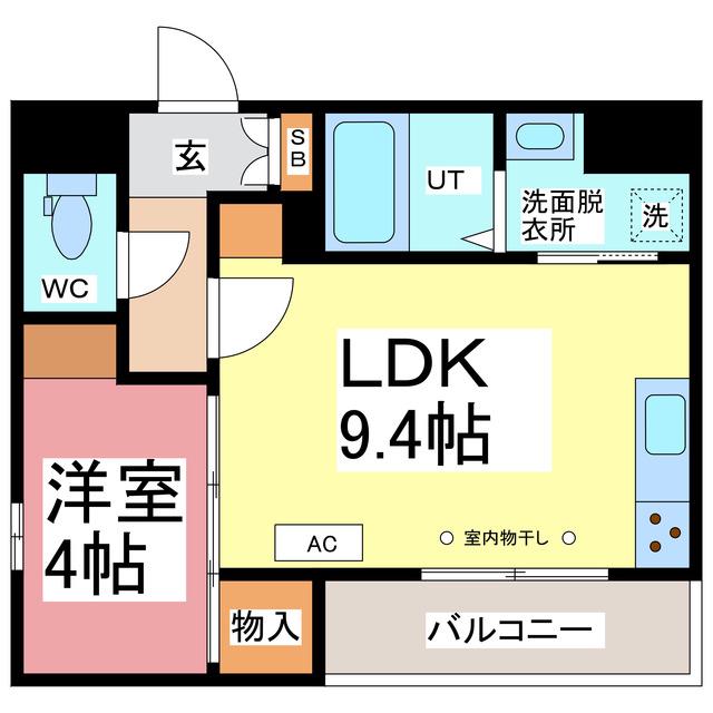 プロヌーブ舞屋(1LDK/1階)の間取り写真