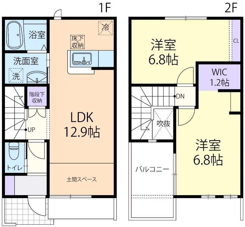 GALASSIA(2LDK/1階)の間取り写真