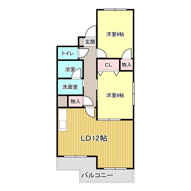 グリーンハイツ白山第1(2LDK/3階)の間取り写真