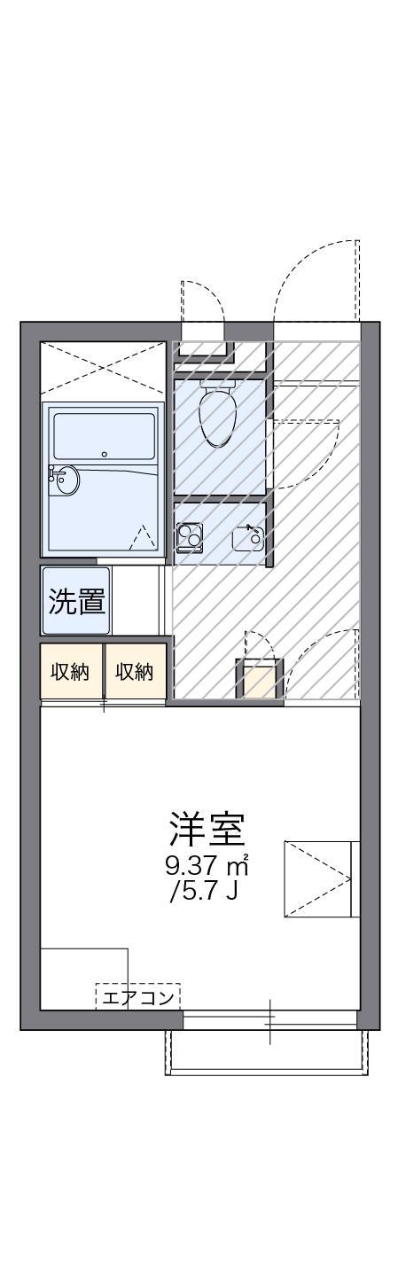 レオパレスTSUGIMURA(1K/2階)の間取り写真