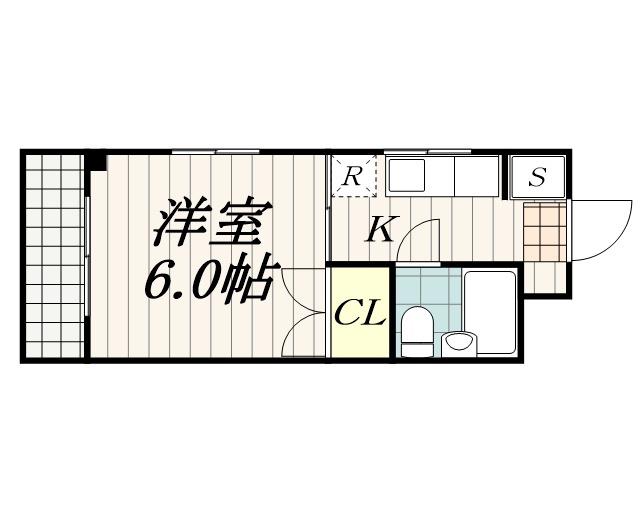川上ビル(1K/3階)の間取り写真