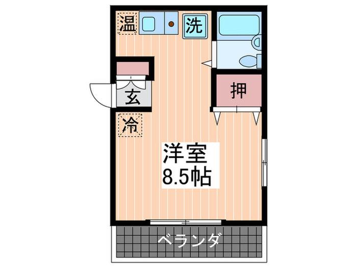 水主町ビル(ワンルーム/5階)の間取り写真