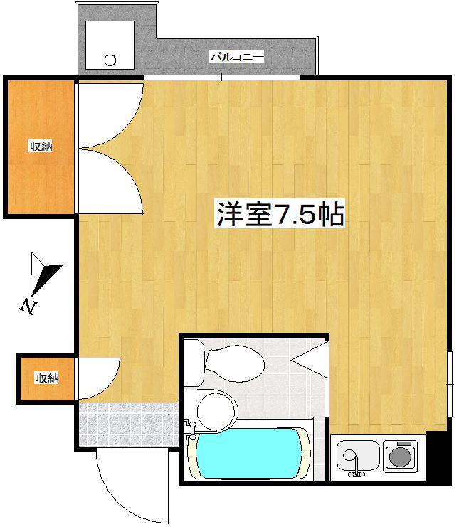 第2玉川ビル(ワンルーム/2階)の間取り写真