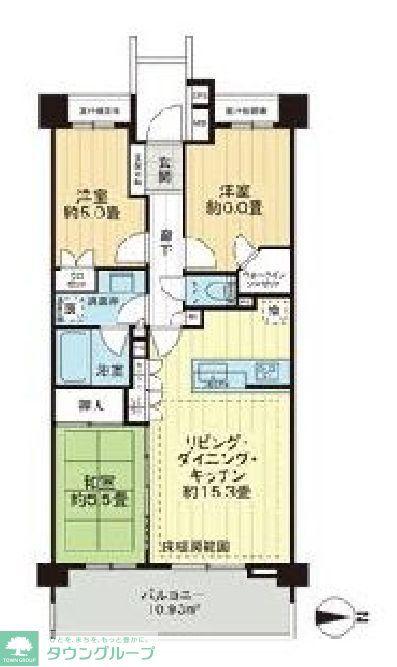 ライオンズ練馬レジデンス(3LDK/4階)の間取り写真