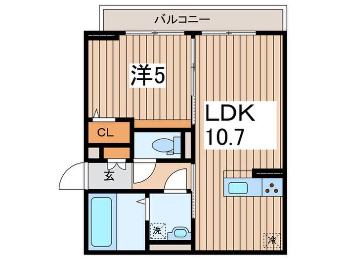 AVENIR(1LDK/3階)の間取り写真