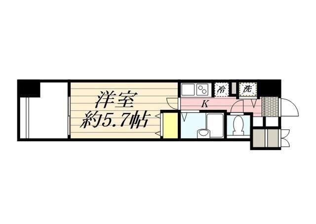 HF南麻布レジデンス(1K/3階)の間取り写真