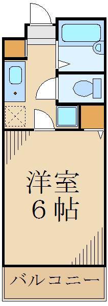 スカイコート早稲田第5(1K/2階)の間取り写真