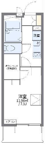 レオパレスRADIANT時宗(1K/2階)の間取り写真