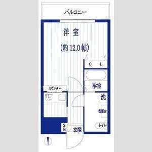 ダイワティアラ村上I(1K/3階)の間取り写真