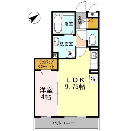 セジュールM松が枝(1LDK/2階)の間取り写真