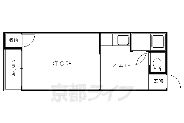 清幸マンション(1K/1階)の間取り写真