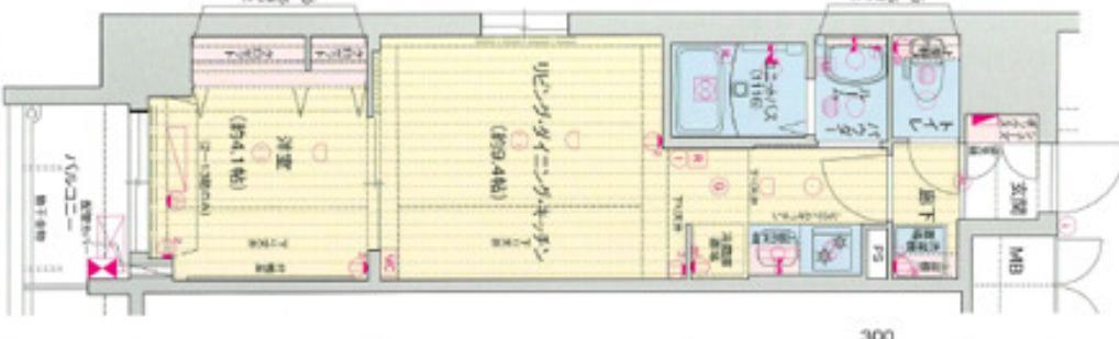 ファステート難波デラックス(1LDK/5階)の間取り写真