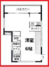 浅草カド(ワンルーム/3階)の間取り写真