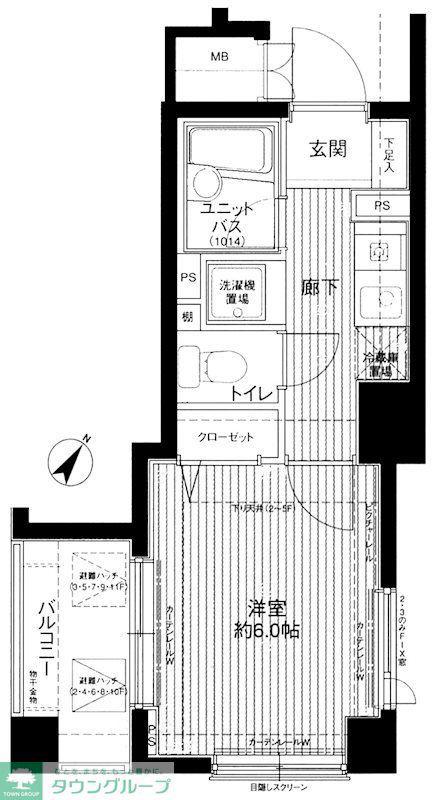 メインステージ護国寺2(1K/10階)の間取り写真