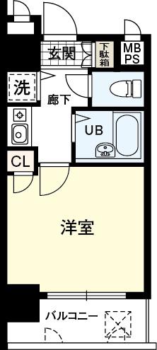 リーガル新大阪V(1K/10階)の間取り写真