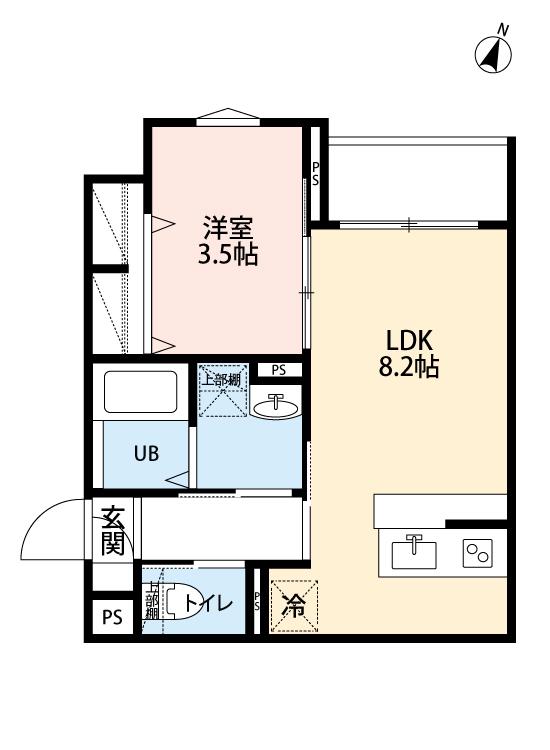 ROBOT HOME 亥鼻II(1LDK/1階)の間取り写真