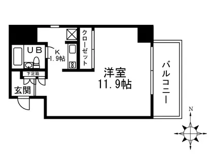 メイソンリー小岩(1K/2階)の間取り写真