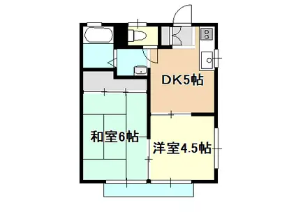 メゾンブランシュ(2DK/1階)の間取り写真