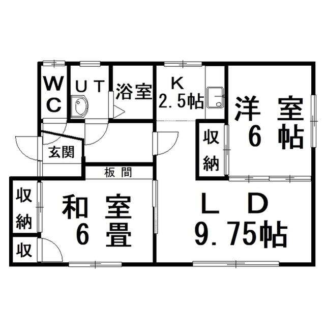 佐藤ハイツ(2LDK/2階)の間取り写真