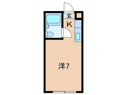 レジデンスアキラ(ワンルーム/1階)の間取り写真
