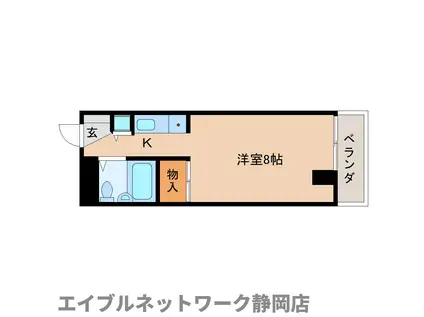 ユーロハイツシブヤ(ワンルーム/2階)の間取り写真