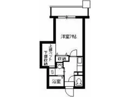 COSUMO UEARATA(1K/4階)の間取り写真