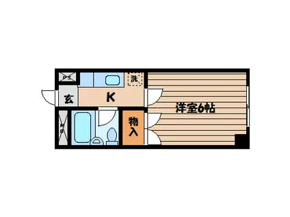ロフティ銀杏町(1K/1階)の間取り写真