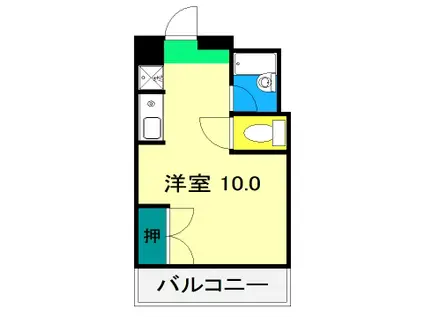 サニーパレス朝倉(ワンルーム/4階)の間取り写真