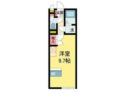 ミランダ宝塚南口(ワンルーム/3階)の間取り写真