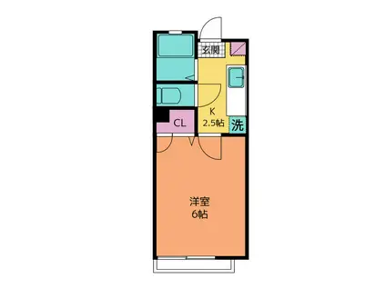 シューレ小金井(1K/3階)の間取り写真