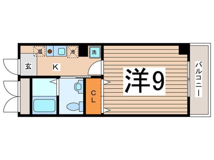 美津和ビル(1K/8階)の間取り写真