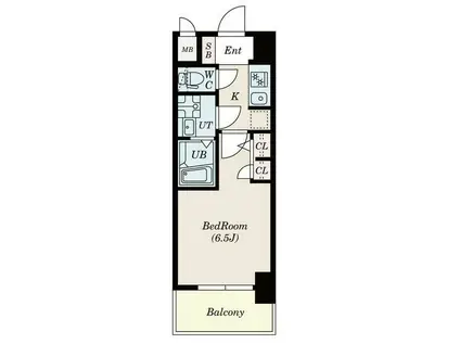 LA・LIBERTA長居公園(1K/8階)の間取り写真