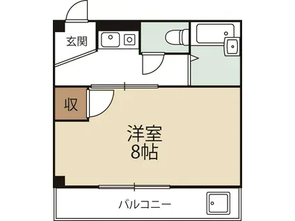 シエログランデ(1K/3階)の間取り写真