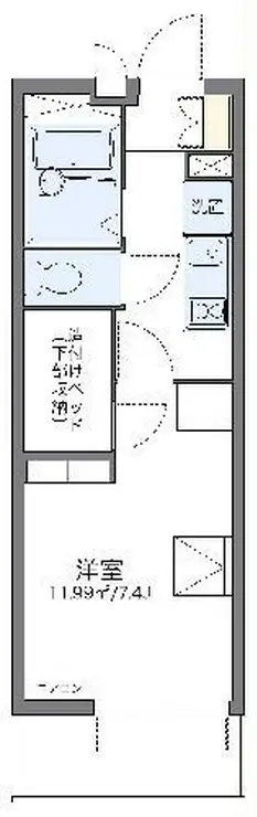 レオパレスモンジュイ 1階階 間取り