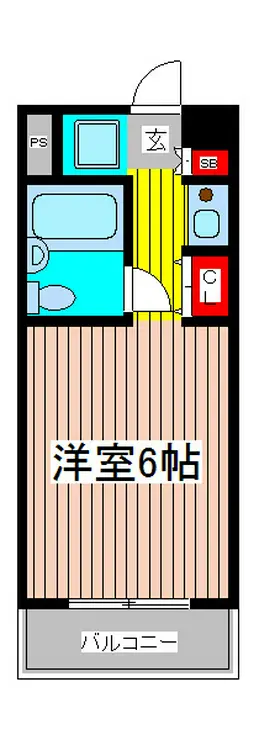 スカイコート西川口第7 6階階 間取り