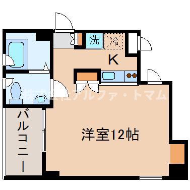 コリドールエスエフ(ワンルーム/6階)の間取り写真