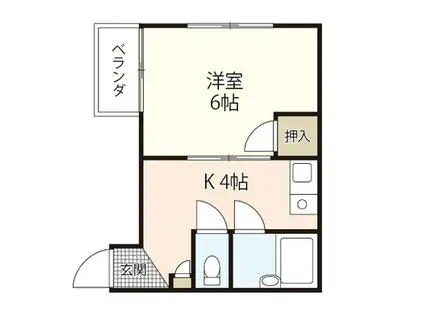 塚村ビル(1K/3階)の間取り写真