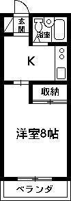 第4小見パレス(1K/1階)の間取り写真