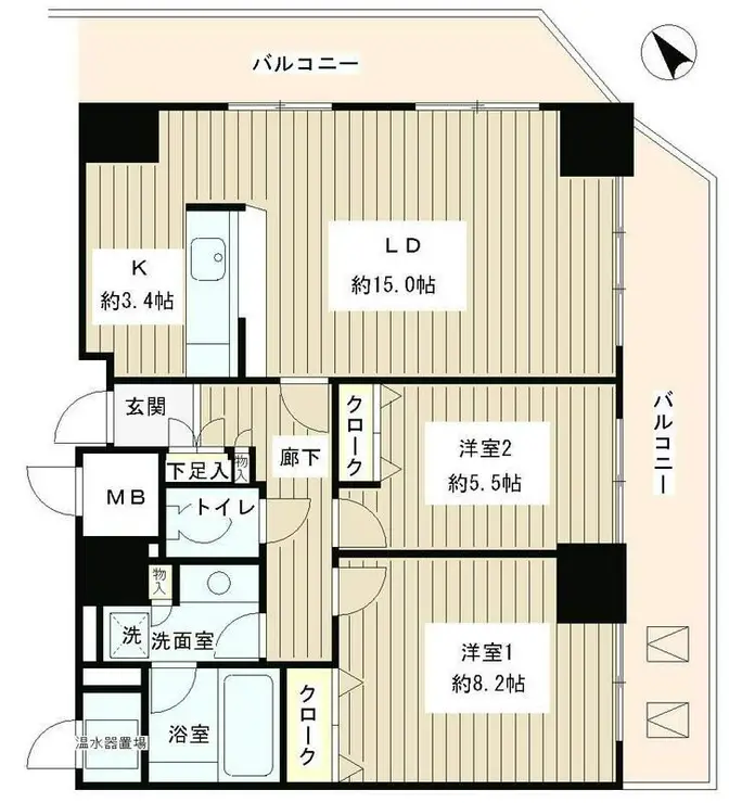 トレステージ目黒 15階階 間取り