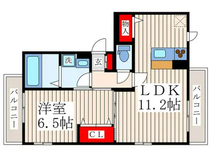 アプロ東小松川(1LDK/3階)の間取り写真
