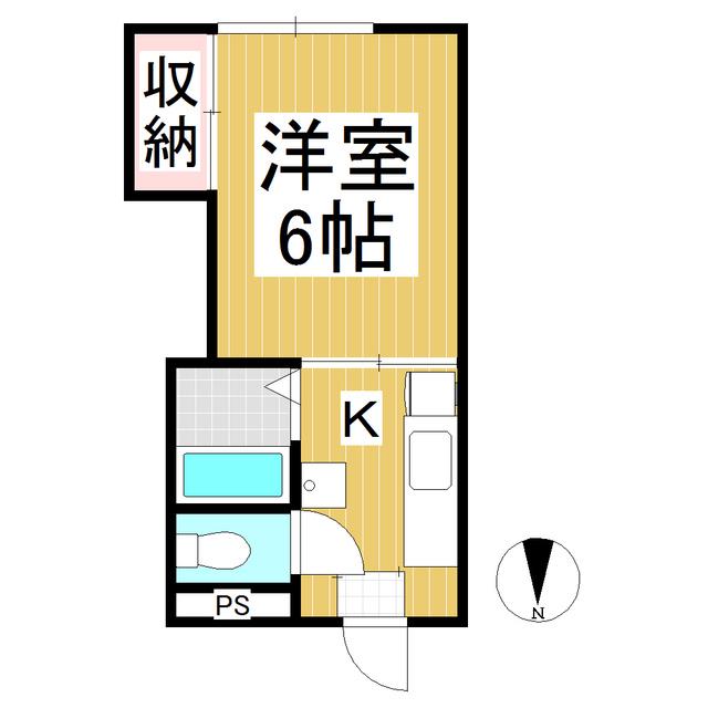 ノビレッジ(1K/1階)の間取り写真