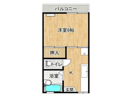 ルアーブ博多(1K/2階)の間取り写真