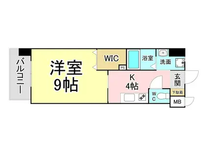 メディプラカーサ(1K/5階)の間取り写真