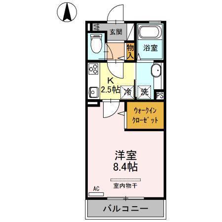 スタシオン エスト(1K/3階)の間取り写真