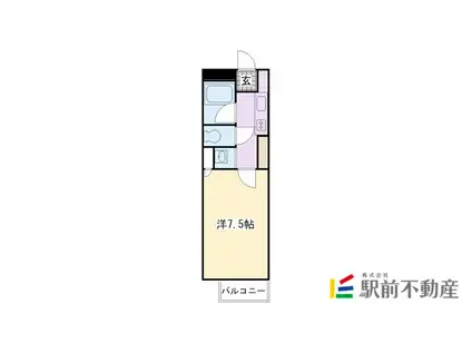 ロマネスク東町(ワンルーム/2階)の間取り写真