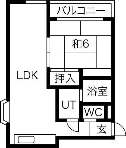 メゾン尾張旭(1LDK/3階)の間取り写真