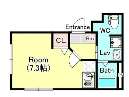 アンドベース(ワンルーム/4階)の間取り写真