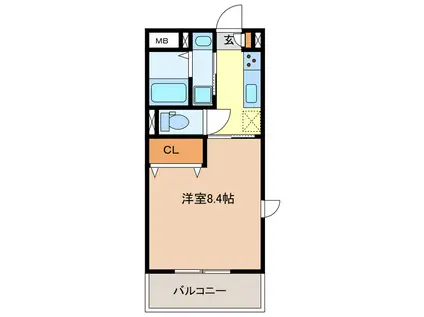 ファインテラス(1K/3階)の間取り写真