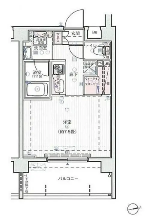 プレール・ドゥーク新宿御苑II 5階階 間取り